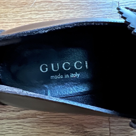 Vintage Gucci square toe leather loafters women’s size 7B Italy - Picture 12 of 14